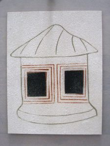 O.T., Baustoffe auf Papier, 29,5 x 21 cm